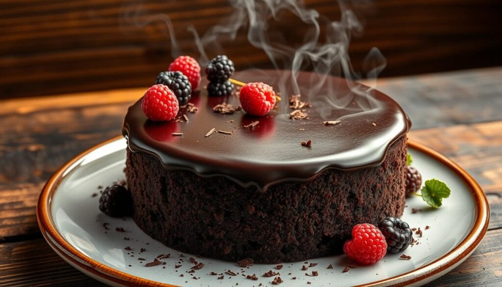 Smoked chocolate cake