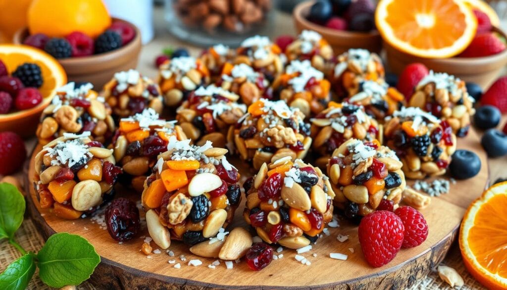 customized fruit and nut bites